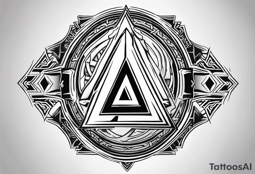 Valhalla  sword shield axe Valknut lightning tattoo idea