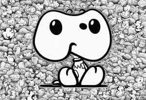 Snoopy tiny tattoo tattoo idea