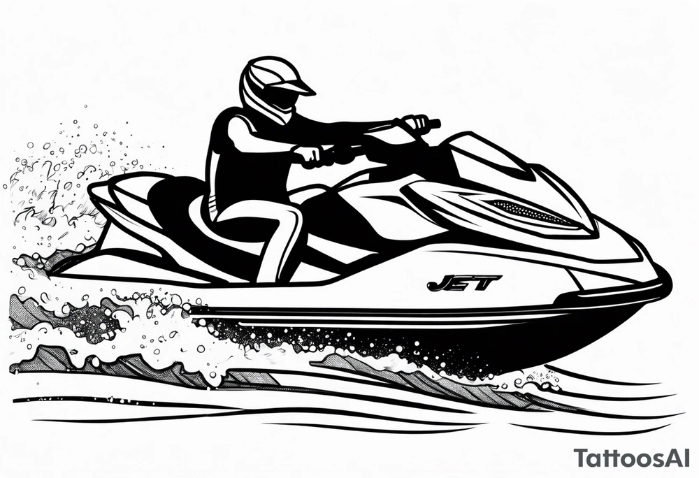 jet skiing tattoo idea