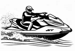 jet skiing tattoo idea