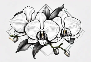 Rhaven and white orchid tattoo idea