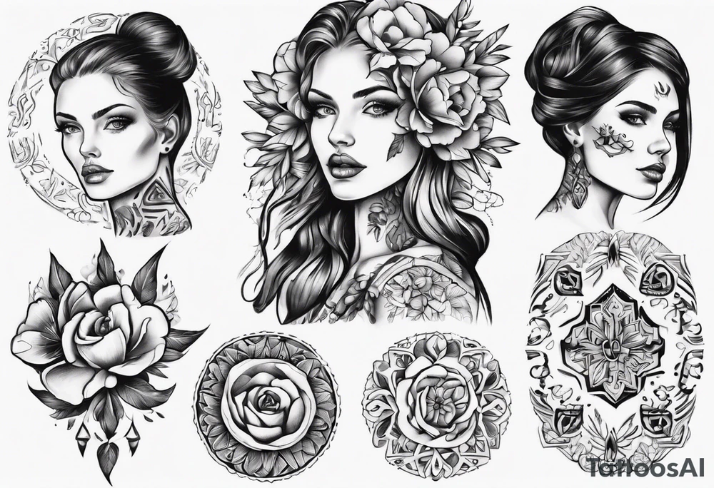 Beautiful Ukrainian Woman tattoo idea