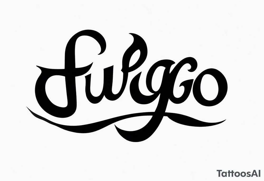 The word “fuego” in cursive with flames around it. tattoo idea