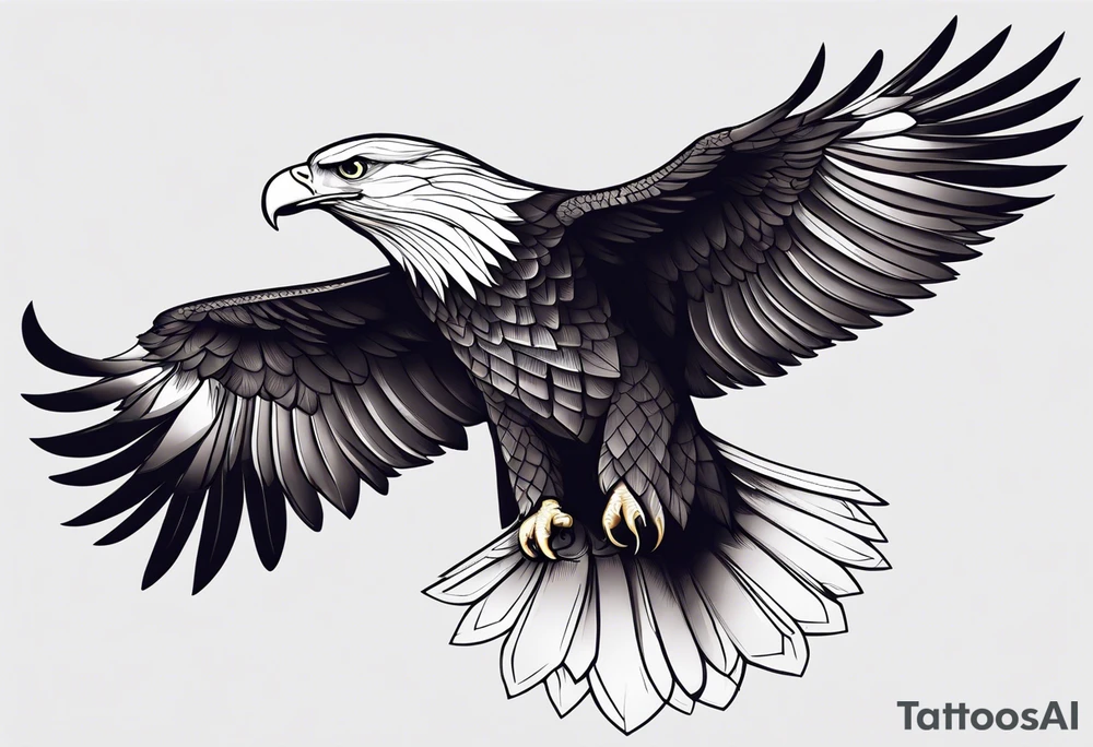 Eagle on hand detailed to fit the whole thing tattoo idea