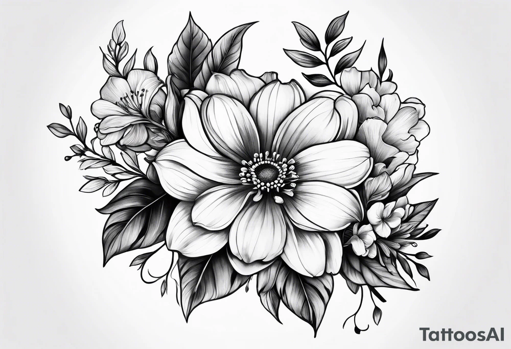 May birth flowers tattoo idea
