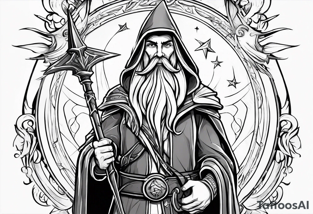Runescape wizard with air staff tattoo idea