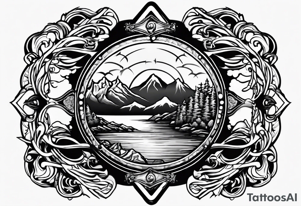 Seattle cascades drum corps logo tattoo idea