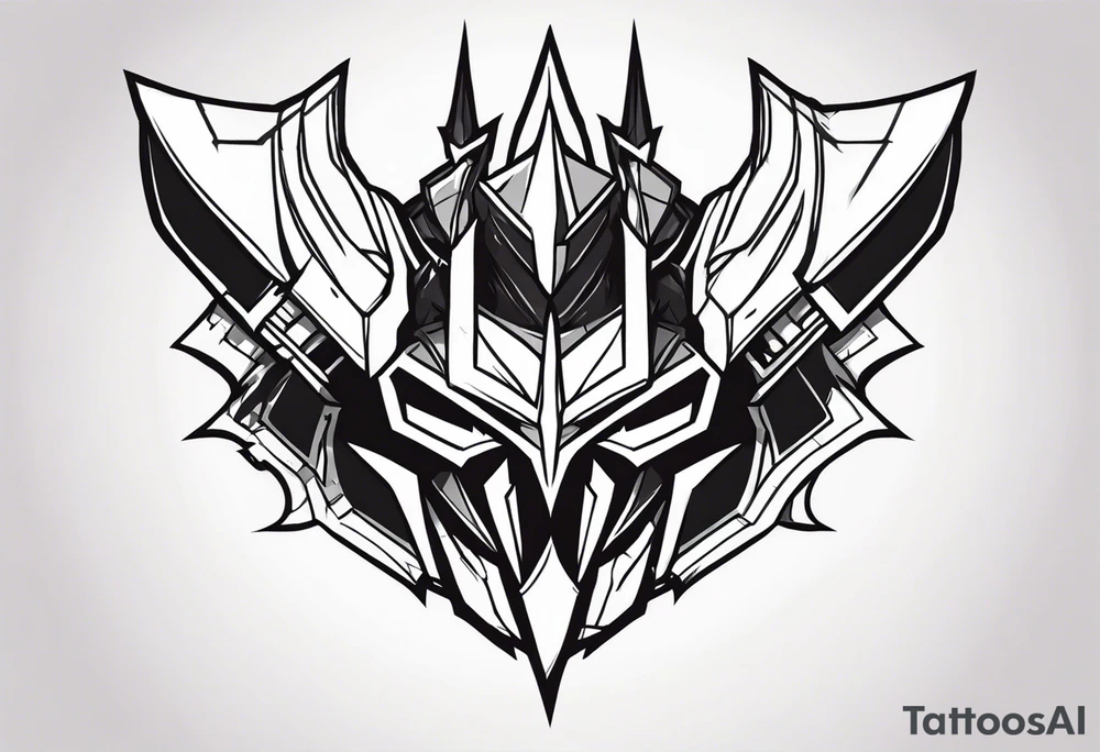 Mordekaiser from league of legends upper arm tattoo tattoo idea