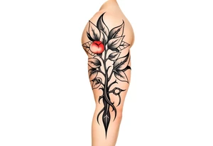 Pepper plant peach tree tattoo idea