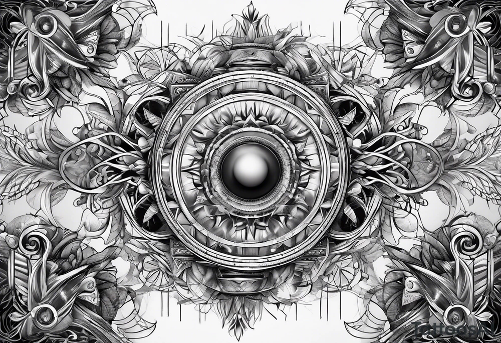 electromagnetic, diffraction phenomena, physics tattoo idea