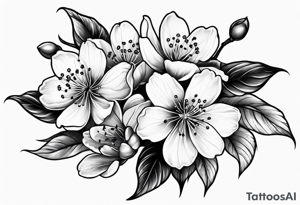 cherry blossoms tattoo idea