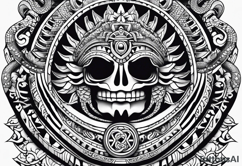 aztec snake tattoo idea