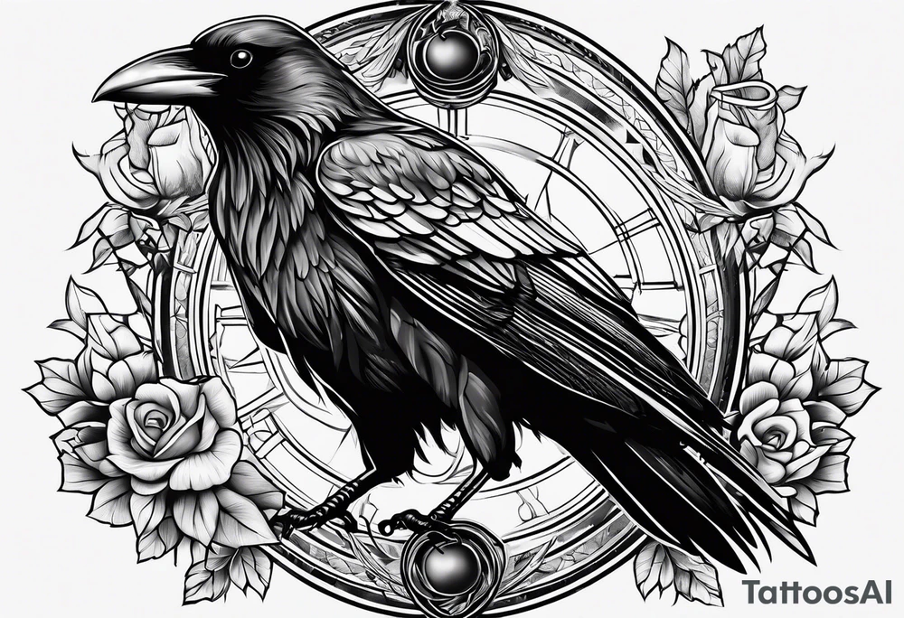 Crow and sythe tattoo idea