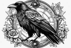 Crow and sythe tattoo idea