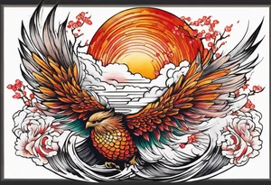 Phoenix rising tattoo idea