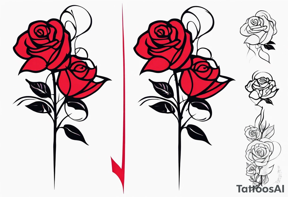 breast cancer ribbon memorial forearm tattoo incorporating roses and a cardinal into the tattoo tattoo idea
