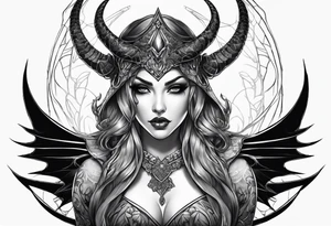 Succubus female tattoo idea