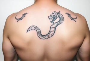 Mythical serpent tattoo idea