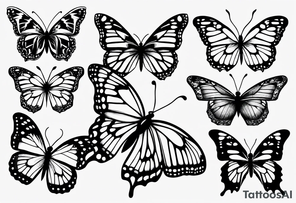 Butterflies tattoo idea