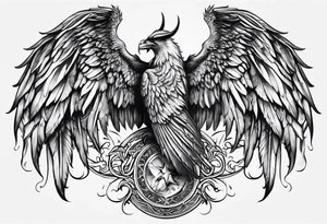 back tattoo with one angel wing and one devil wing tattoo idea
