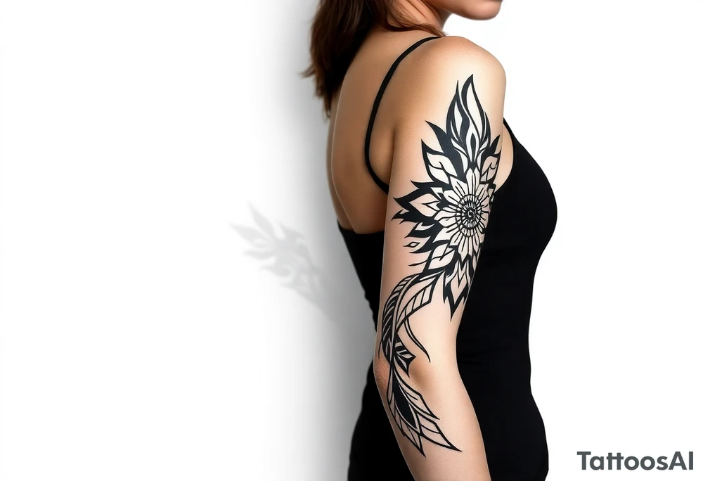 shaman and indian style tattoo idea