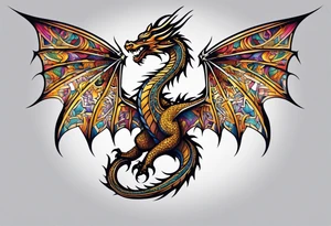 symetrical dragon tattoo idea