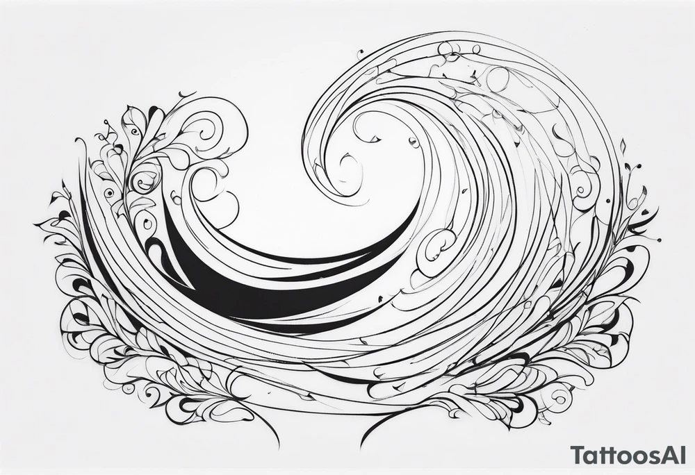 Fine swirls tattoo idea