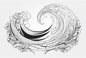 Fine swirls tattoo idea