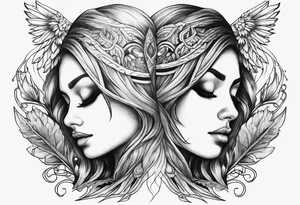 twin flames tattoo idea