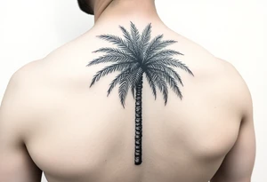 palm tree sleeve tattoo idea