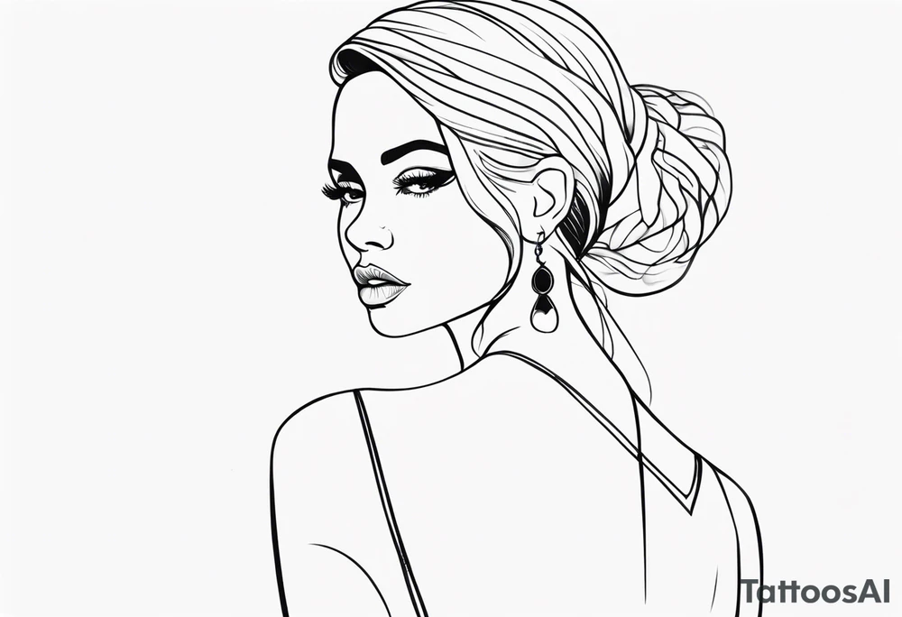 naked woman tattoo idea