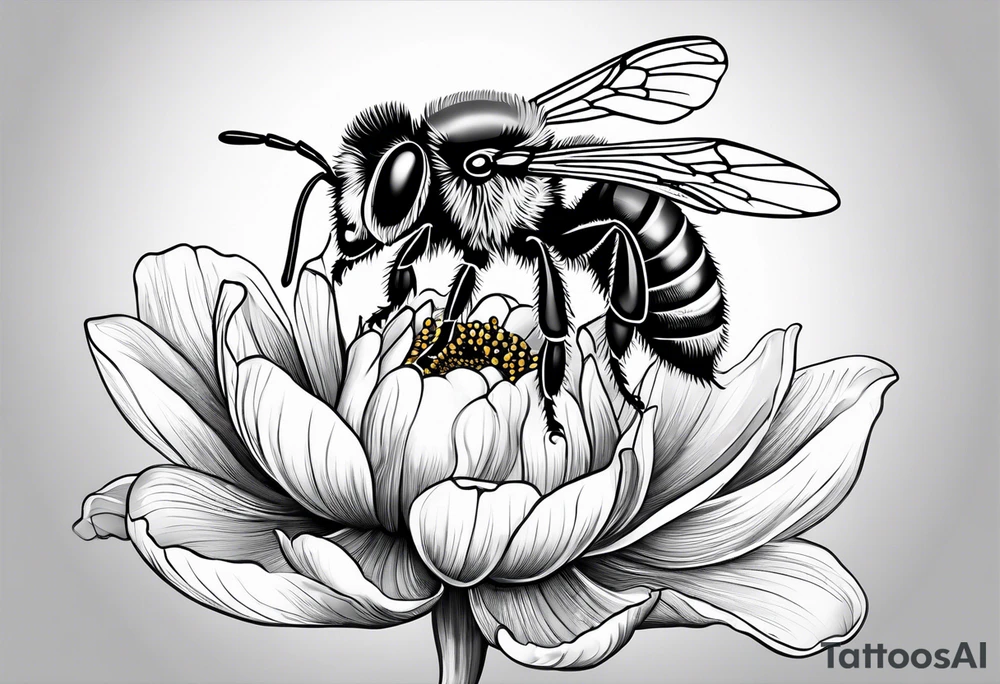 Small bee, not real tattoo idea