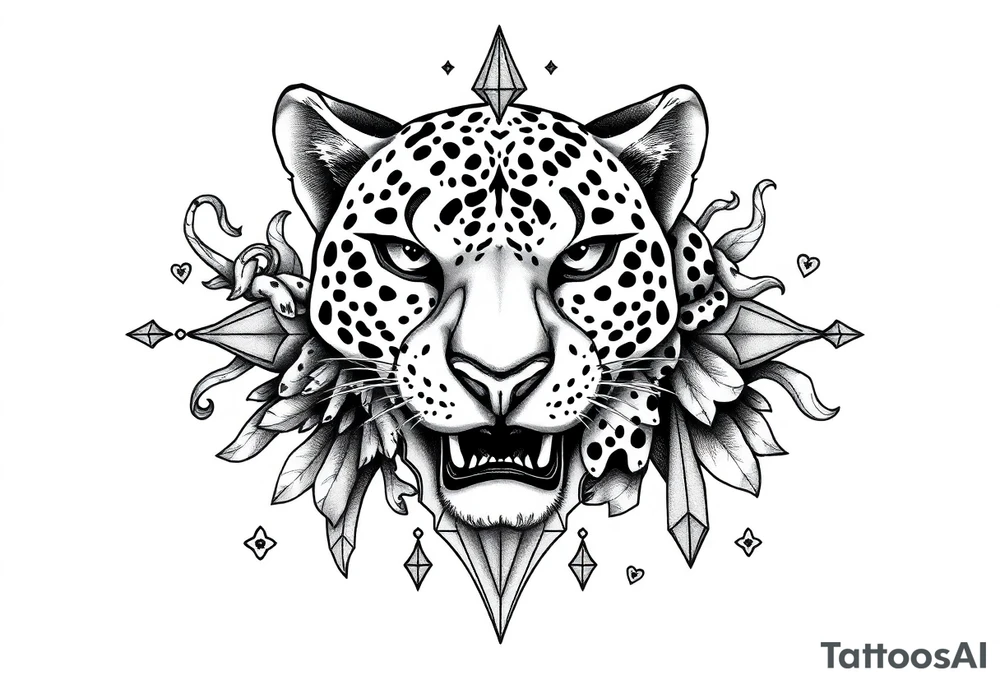 Cheetah, diamond, mississippi, unique tattoo idea