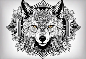 Viking fox tattoo idea