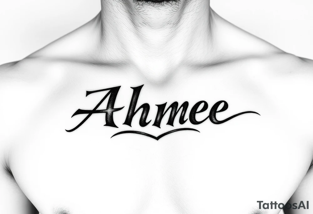 Ahmee in a nice font tattoo idea