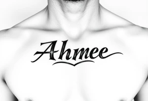 Ahmee in a nice font tattoo idea