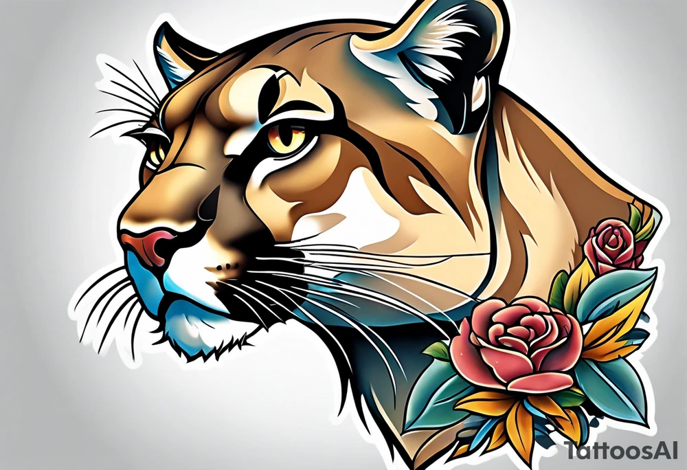 Mountain lion tattoo idea