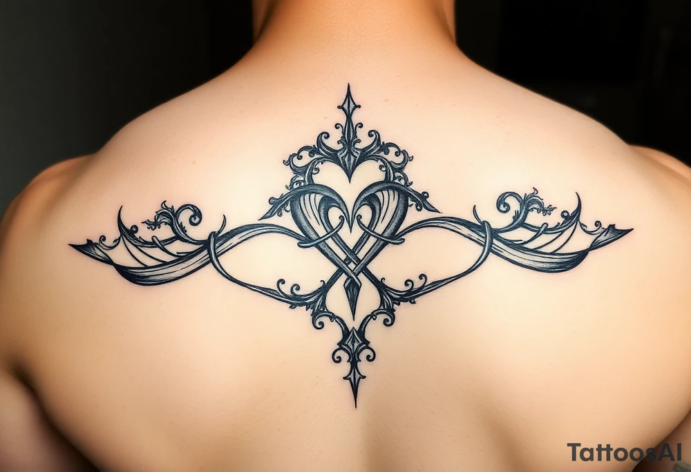 american traditional infinite love tattoo idea