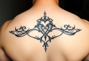 american traditional infinite love tattoo idea
