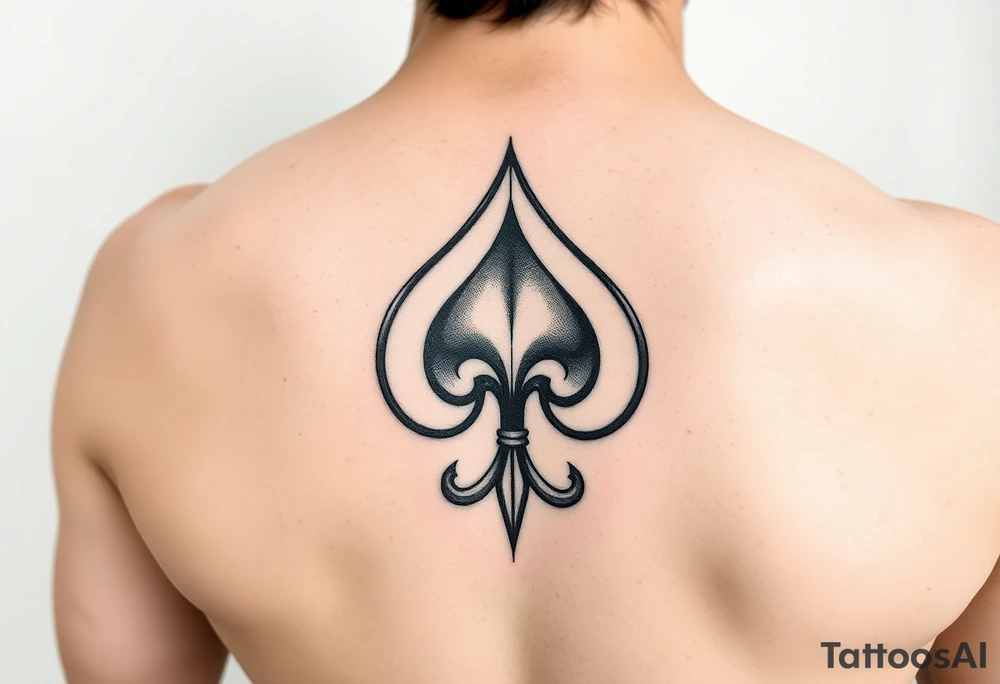 a Q and a spade sketch tattoo idea