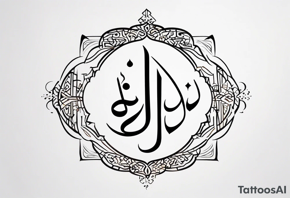 Quote in arabic calligraphy tattoo idea
