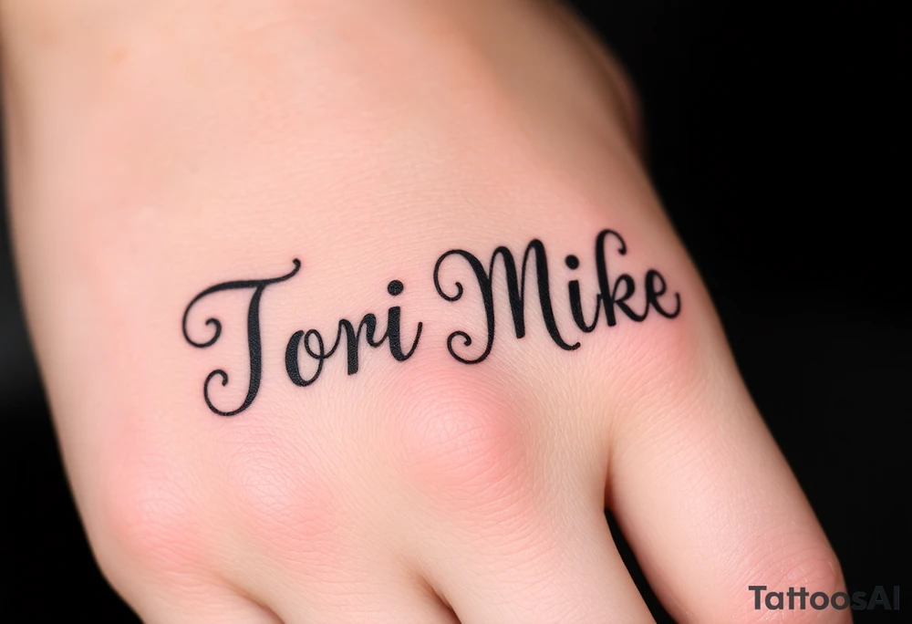 Tori Mike  ambigram tattoo idea
