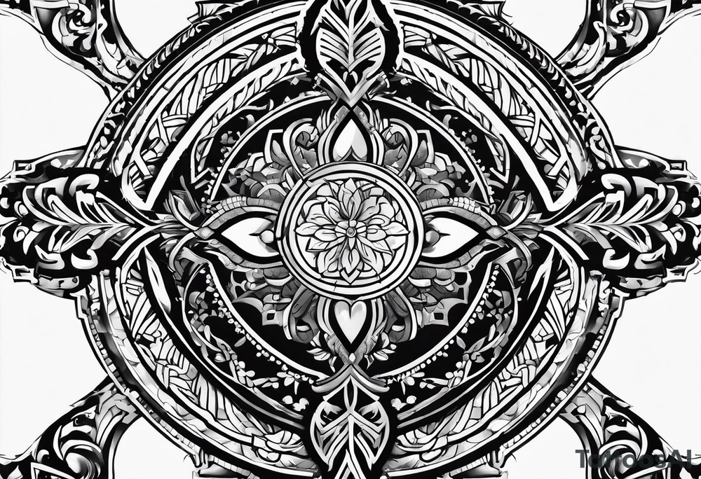 Unique cross tattoos with a date tattoo idea
