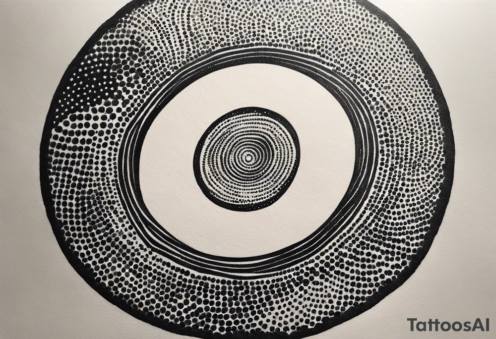 an open Ensō circle, without the "pointers", just the brush circle - representing how light and darkness go togetger tattoo idea