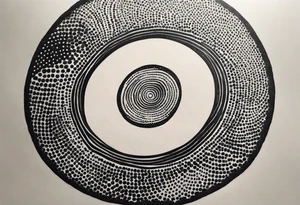 an open Ensō circle, without the "pointers", just the brush circle - representing how light and darkness go togetger tattoo idea