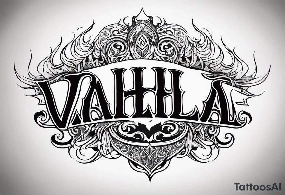 Valhalla flames tattoo idea