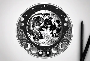 Lunar phases tattoo idea