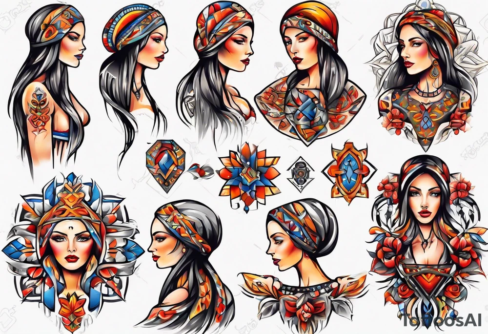 Beautiful Ukrainian Woman Forward tattoo idea