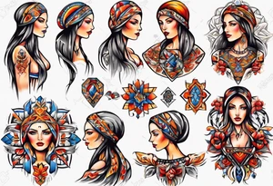 Beautiful Ukrainian Woman Forward tattoo idea