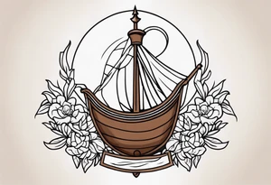 old english brown tattoo idea